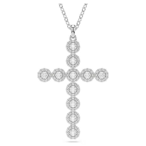 Swarovski smykke Insigne pendant Mixed cuts, Cross, White, Rhodium plated - 5675573